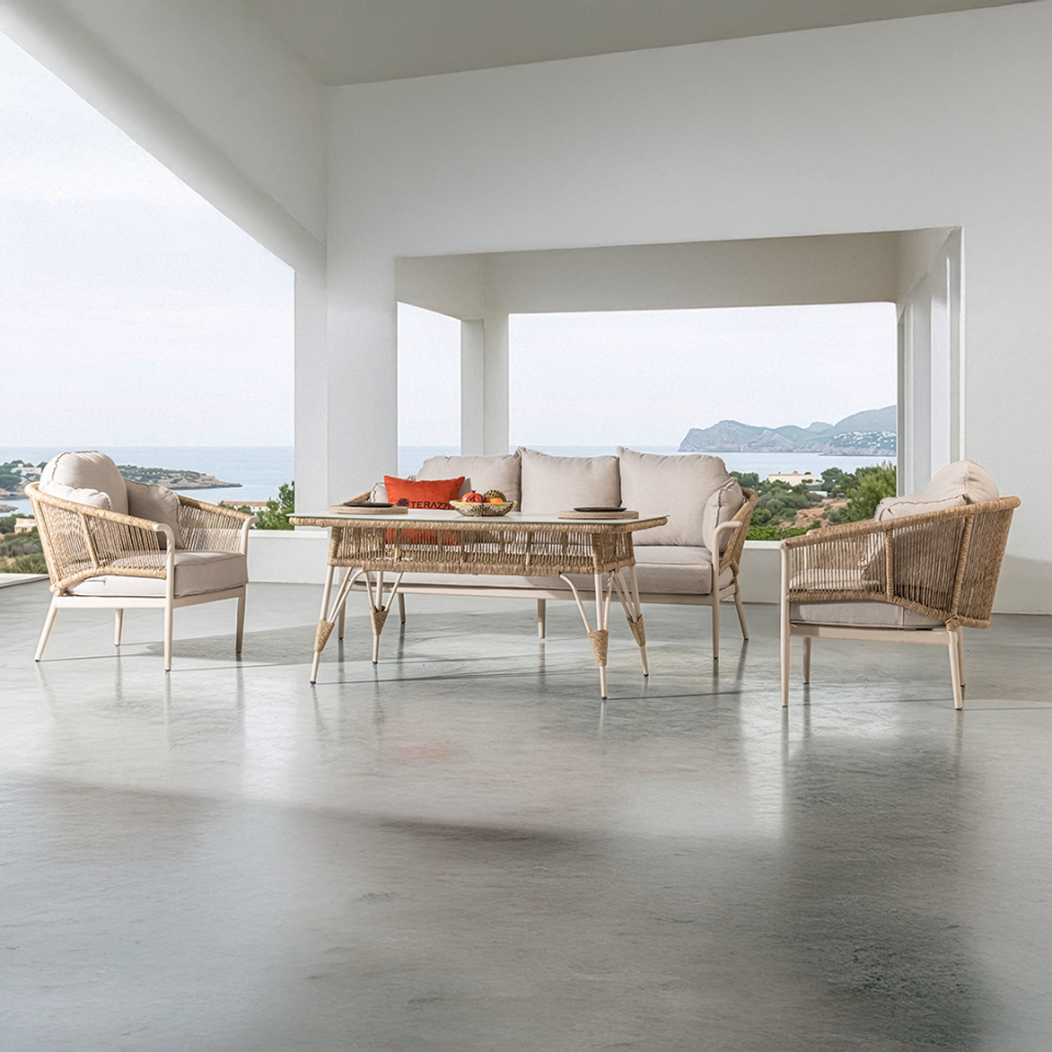 Adalux AQUA 3-1-1 Alüminyum Bahçe Balkon Oturma Grubu