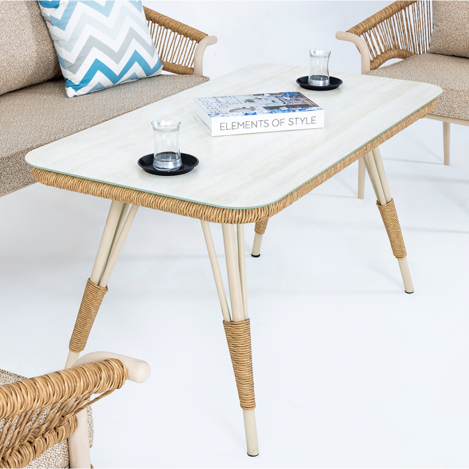 Adalux AQUA MIDI 3-1-1 Alüminyum Bahçe Balkon Oturma Grubu
