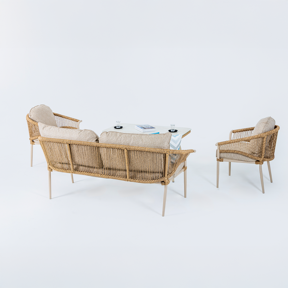 Adalux AQUA MIDI 3-1-1 Alüminyum Bahçe Balkon Oturma Grubu