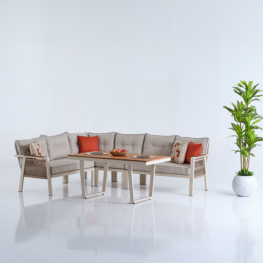 Adalux ARTEMİS Plus Alüminyum Bahçe Balkon Köşe Takımı