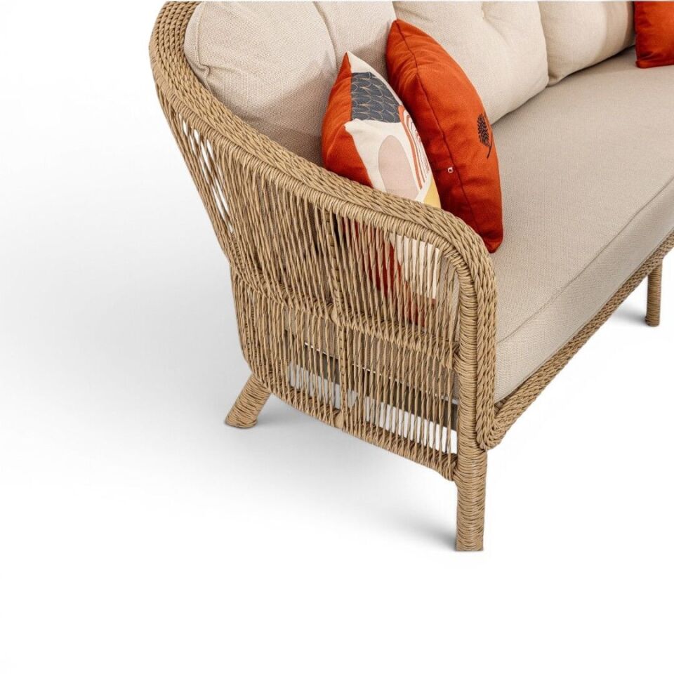 Adalux LUCCA 3-1-1 Rattan Bahçe Balkon Rattan Oturma Grubu