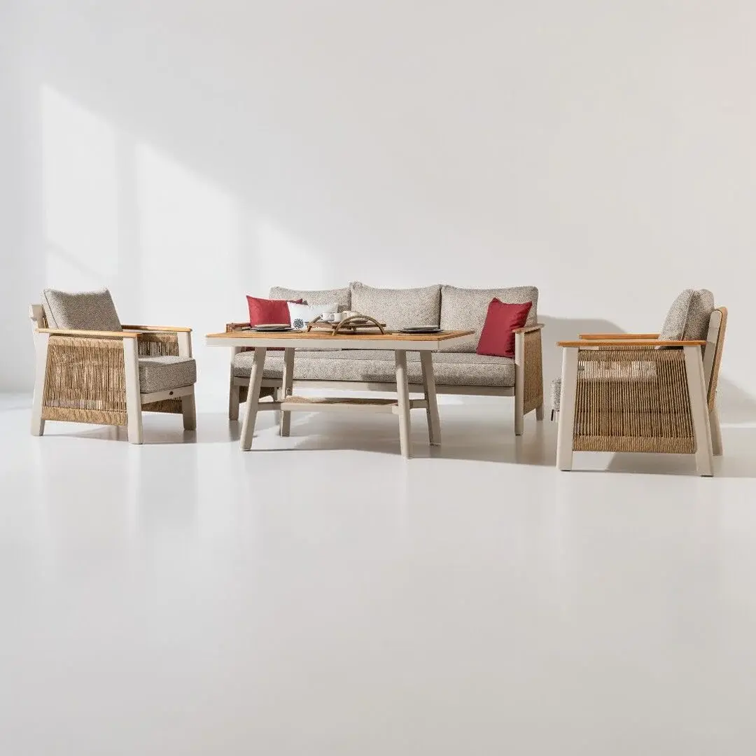 Adalux MELODY 3-1-1 Alüminyum Bahçe Balkon Oturma Grubu
