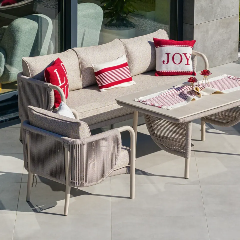 Adalux ELEGANCE 3-1-1  Alüminyum Bahçe Balkon Oturma Grubu